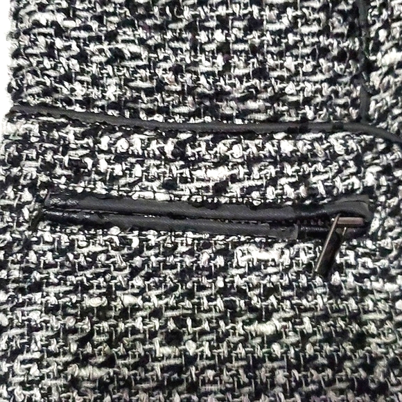 Cache Black Textured High Neck Sleeveless Fitted Zip Up Vest Office Casual - Picture 6 of 10